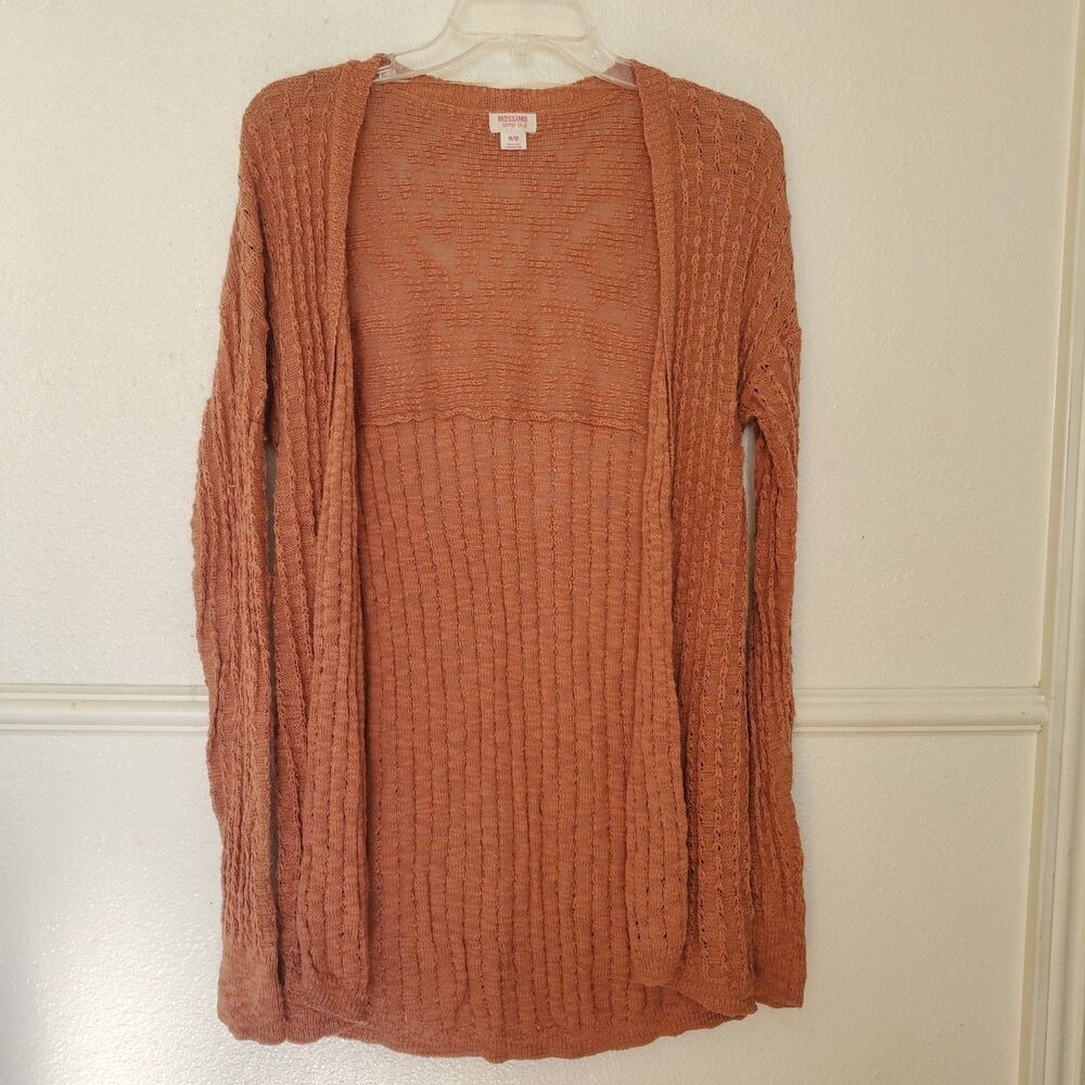 Mossimo Supply Co. Women's Rust Open Knit Cardigan Sweater Size M/M Lightweight